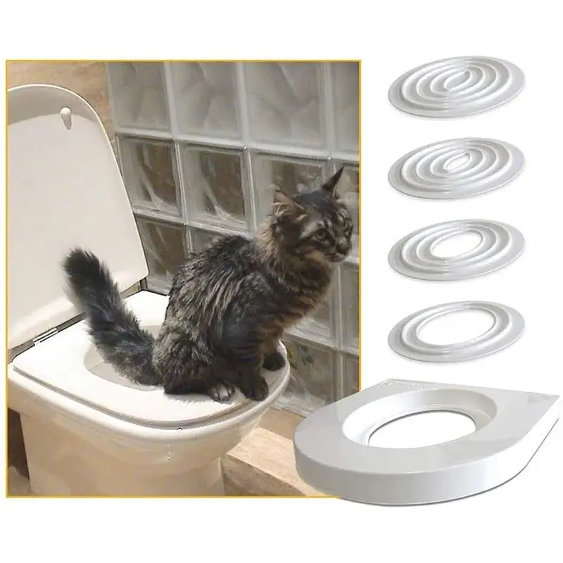 Großhandel wiederverwendbarer PVC-Wellentrainersitz Haustiere Reinigung Katzen Training Produkt Katzenschachtel Tablett-Set Katzen-Toilettentrainings-Set