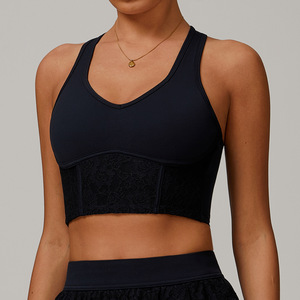 Women's <strong>Lace</strong> Bare Yoga Vest Breathable Mesh Sports <strong>Top</strong> Running Fitness Seamless Gym Wear Training Sports Yoga <strong>Bra</strong>