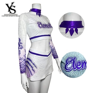 Özel tezahürat üniformalar kırmızı sevimli tezahürat üniformaları sparkle all star cheer üniforma çocuklar - Product Image 6