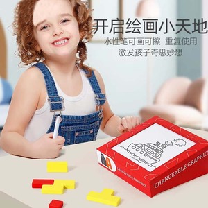 2024 Shape Cognition Space Thinking Logic Colorful Cubes <strong>Building</strong> <strong>Blocks</strong> Wooden <strong>Pattern</strong> Jigsaw Puzzle Creativity Tangram Toys - Product Image 5