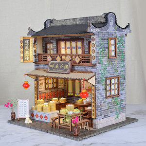 Diy Doll <strong>Houses</strong> Chinese Style Handmade <strong>House</strong> Model Ancient Style Miniature Wooden Doll <strong>House</strong> for Girls - Product Image 4