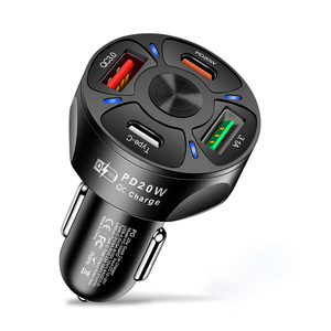 ゼネラルモーターズ充電器20W PD + QC 3.0 4インターフェース高速充電カーチャージャー対応プロトコル高速カーチャージャー - Product Image 1