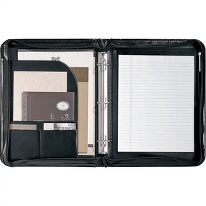 A4 da dây kéo danh mục đầu tư tổ chức với xử lý kinh doanh chuyên nghiệp danh mục đầu tư thư mục tùy chỉnh dập nổi logo tài liệu tập tin Túi - Product Image 3