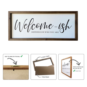 <span class=keywords><strong>Rustic</strong></span> family welcome summer signs front portico craft <span class=keywords><strong>making</strong></span> ornamenti da fattoria per la decorazione della parete delle regole della casa di casa