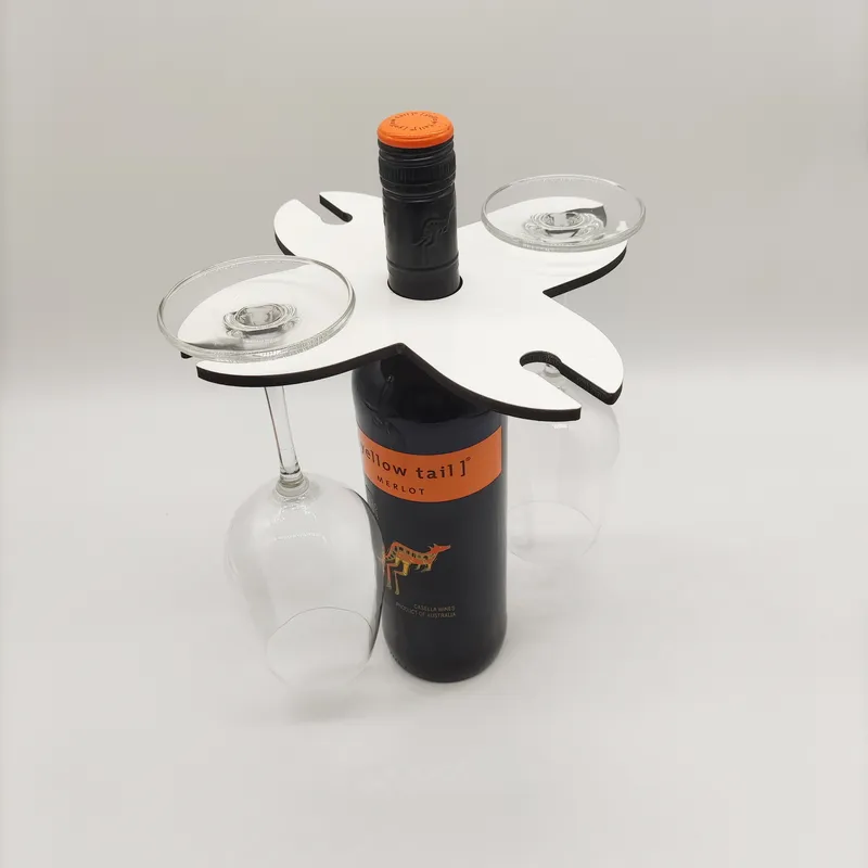 पार आकार बनाने की क्रिया शराब चायदान खाली ग्लास धारक कस्टम शराब धारक लकड़ी प्लेट