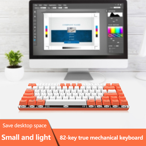 Wired Mechanical <strong>Keyboard</strong> 82 Keys Monochrome Backlight Desktop <strong>Computer</strong> Home Notebook Office E-sports Game Mechanical <strong>Keyboard</strong> - Product Image 6