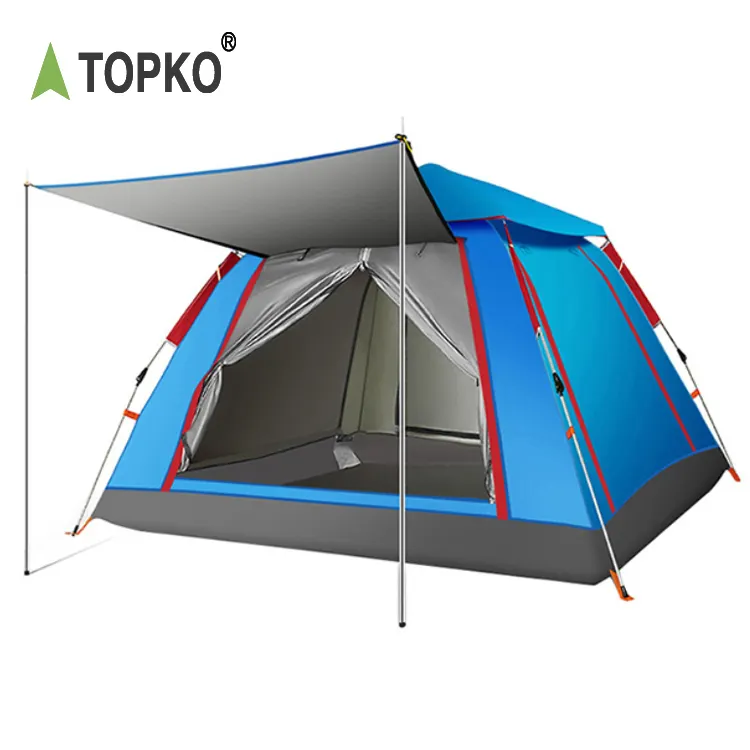 TOPKO Tenda Backpacking Portabel Lapisan Ganda, Tenda Popup Murah Luar Ruangan Ringan