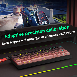 Pctenk H60 Ông Từ Trục Nhôm Có Dây Cơ Khí Chiếu Bàn Phím USB Loại C 61 Phím Bên Khắc Chơi Game Văn Phòng Sử Dụng - Product Image 6