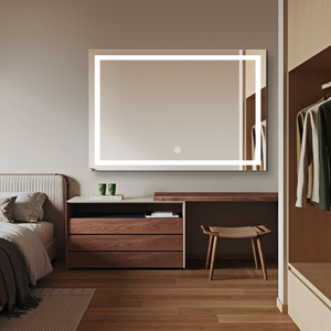 HD đồng miễn phí Bạc gương cho phòng tắm sử dụng ánh sáng phía trước với nhôm bảng điều chỉnh chất lượng cao Led Gương - Product Image 1