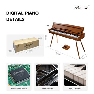 Beisite S-182-7 88-key passo dopo passo peso Standard pianoforte legno con un Flip coperchio USB-midi digitale pianoforte strumenti musicali - Product Image 5