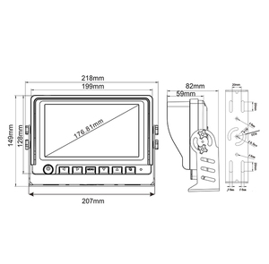 Sistema de monitor de visión trasera inalámbrico HD con sensor de imagen CCD Sistema de cámara de marcha atrás impermeable para Ag - Product Image 5