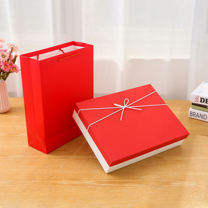 Fabrika doğrudan karton kırmızı kağıt hediye kurdelalı kutu - Product Image 5
