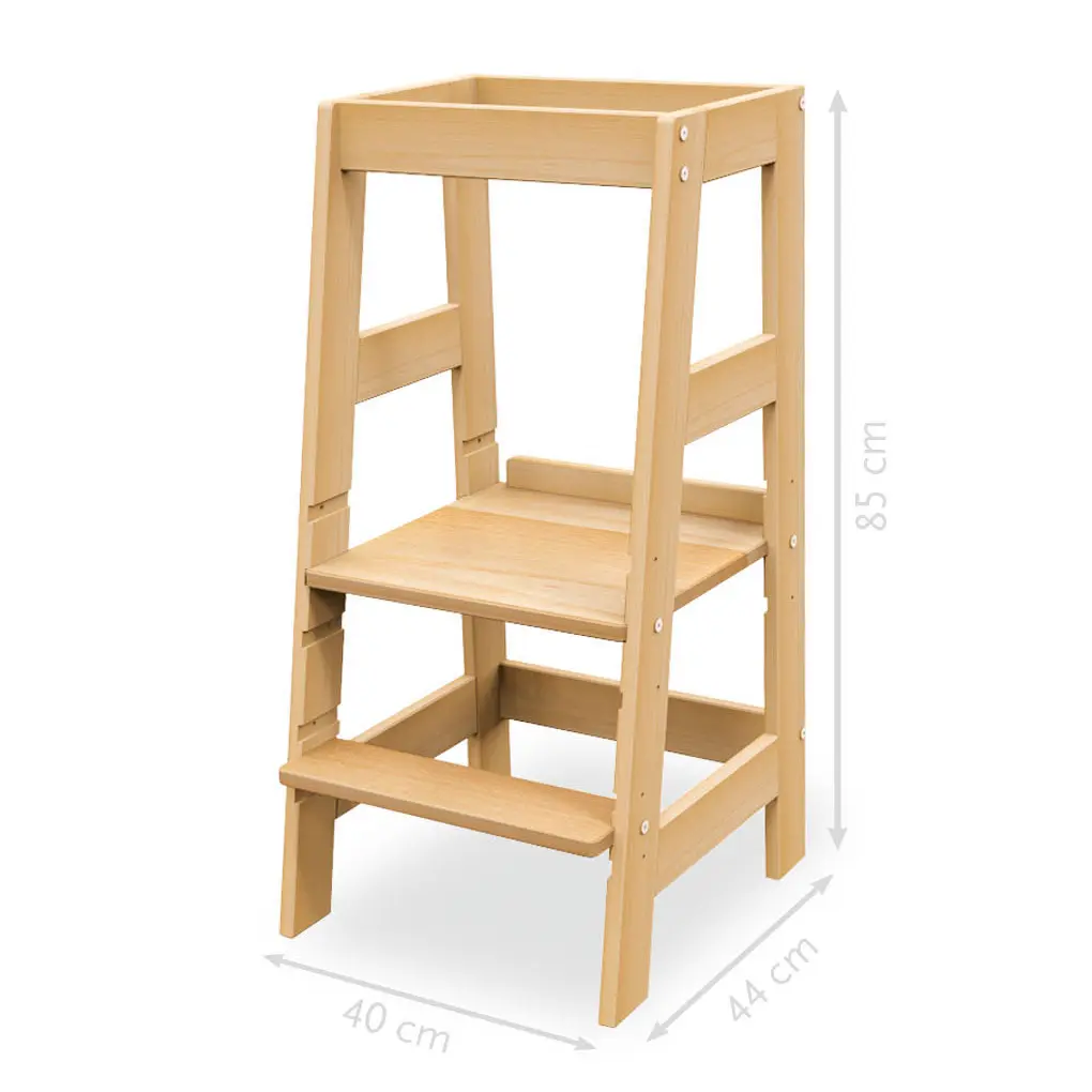 Foldable Learning Tower Kids Kitchen Helper Stool Wooden Kitchen Montessori Tower Stepping Stool Folding Living Room Furniture