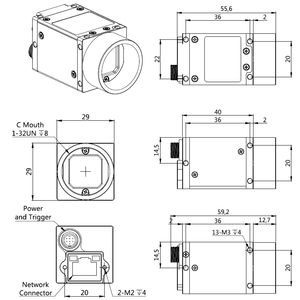 HT-GE134GC-T GigE 1.3MP 1/2&quot; 91fps Machine Vision Global Shutter Ethernet Color Industrial <strong>Camera</strong> <strong>C</strong> Mouth 1280X1024 High Speed - Product Image 5