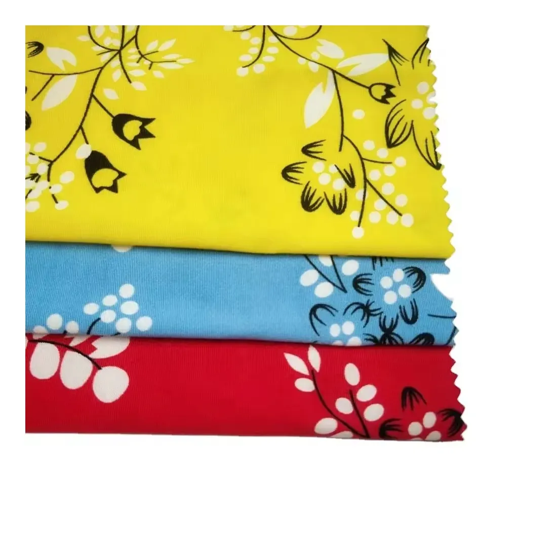 Schlussverkauf DTY Polyester Spandex Blumendruck Gewebestoff für Damenkleidung