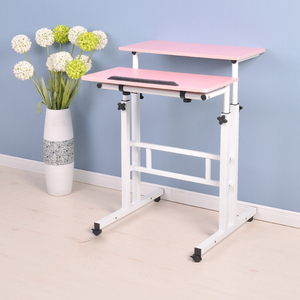Escritorio de pie, diseño de mesa de ordenador, escritorio moderno simple, portátil, ergonomía móvil, mesa de casillero de oficina - Product Image 3
