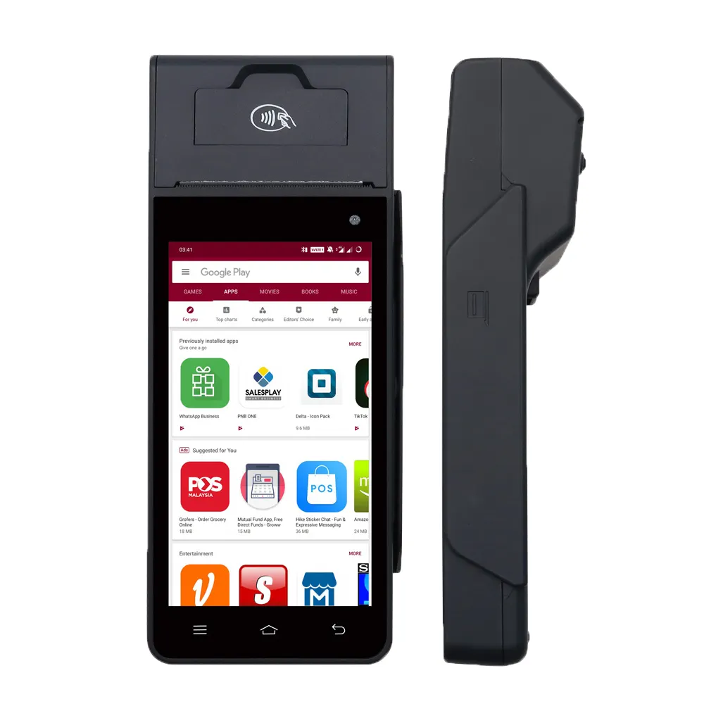 PDA Terminal Android Portabel WIFI, Pemindai Kode Batang 2D Layar Sentuh Perangkat Terminal Android dengan GPS 4G WIFI
