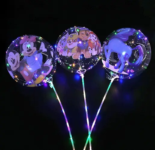 Bobo Ballon 24 Polegadas Luz LED Balão Para Férias De Natal Imprimir Logotipo