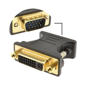 Xput-Adaptador de entrada VGA M a DVI F, convertidor de vídeo hembra VGA macho a DVI DVI-I, para PCMonitor
