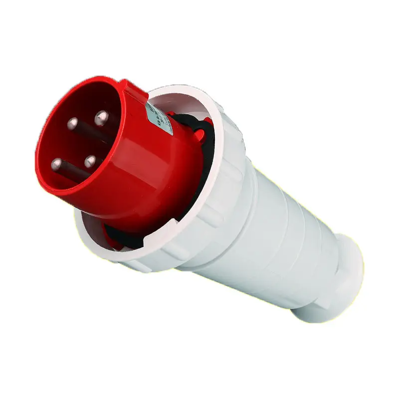 Industriële Drie Fase 4P Plug ZZ034 2P + E 63A 380V IP67 Luchtvaart Waterdichte Socket