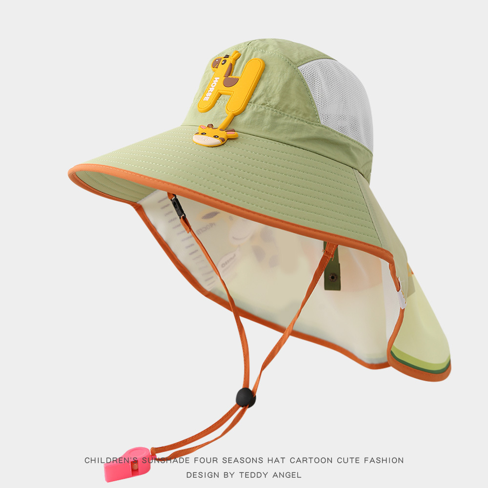 Cappello da sole per bambini con lettera verde a forma di frutta H
