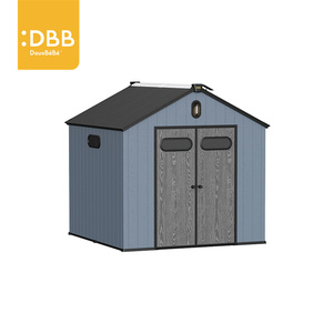 8x8Ft ev kiti köy Anti-uv çelik çerçeve prefabrik plastik classics ucuz Mini depolama barakası - Product Image 2