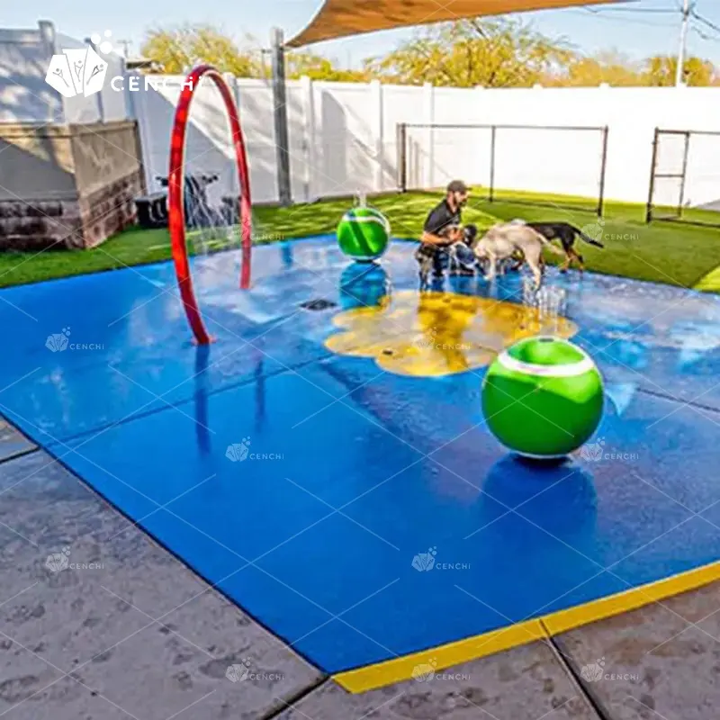 Cenchi 2024 camping Aqua Playground parque acuático entrenamiento de agilidad fuente para beber spray Splash equipo de entrenamiento para perros acuático