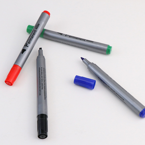 Custom Logo Stable Ink Bullet <strong>Chisel</strong> <strong>Tip</strong> Non Toxic Permanent <strong>Marker</strong> Pen Set Office Use Paper Glass Durable Plastic CD Marking
