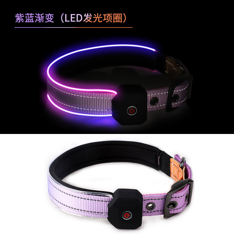 ไล่สีม่วง-น้ำเงิน (สร้อยคอเรืองแสง LED)