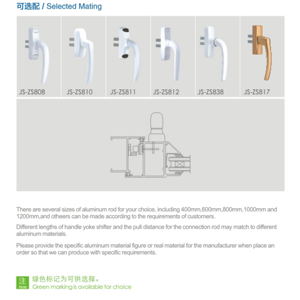 Алюминиевые оконные и дверные комплектные аппаратные системы - Product Image 3