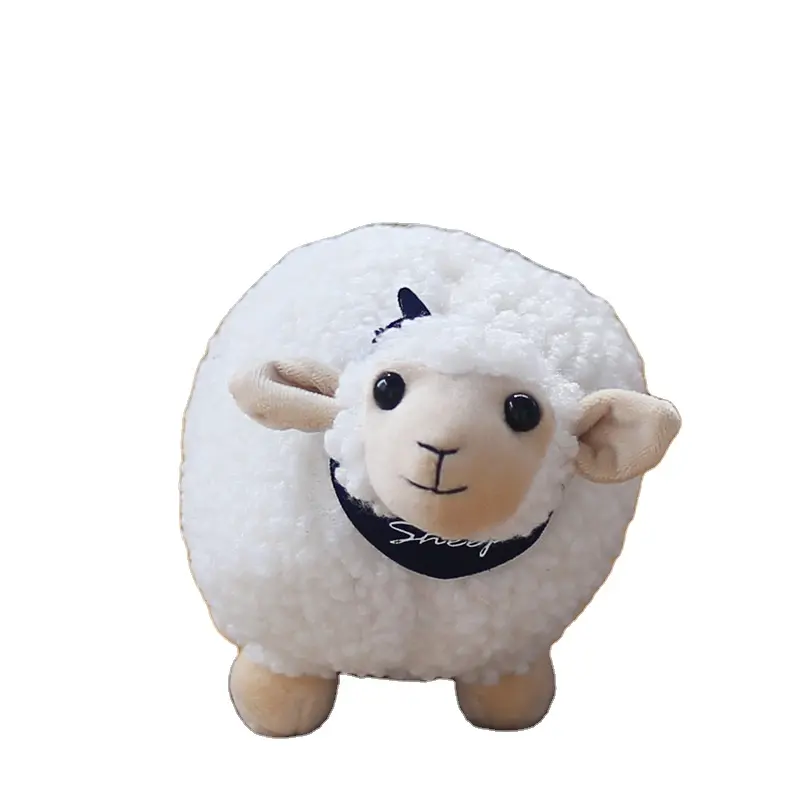 Karikatür koyun bebek konfor bebek sevimli koyun özelleştirilmiş peluş oyuncak simülasyon yün hayvan peluş oyuncak toptan yastık peluş yastık