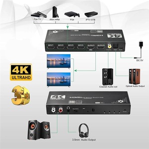 Alicates de bruja 4K 4x2 Hplipliplipli4 Input 2 ututput witwitcher con ARC C R/L 3,5mm UX oaxial Stractor tractor udio xtractor