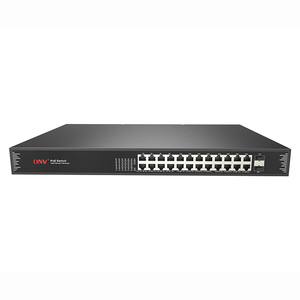 ONV Network Switch 24พอร์ตกิกะบิต IEEE 802 .3at/Af PoE สวิตช์ระบบเฝ้าระวังวิดีโอ - Product Image 3