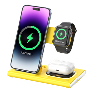 OEM 3-in-1磁気ワイヤレス充電ステーション高速PD標準iPhone用複数スマートデバイス15W出力パワータイプCポート - Product Image 3