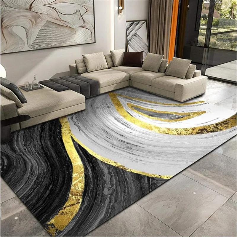 Custom 3D Printed Geometric luxury Modern Carpet polypropylene Rug Runner Non Slip floor mat doormat Living Room