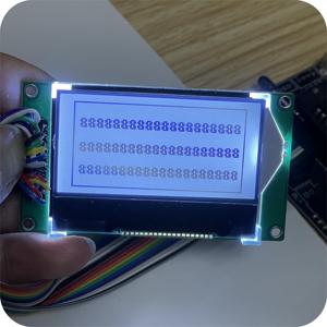 128 x 64 TN COG monochrom FSTN reflektierender LCD-Modul mit Positiver Hintergrundbeleuchtung 30 Stifte mit Platte - Product Image 5