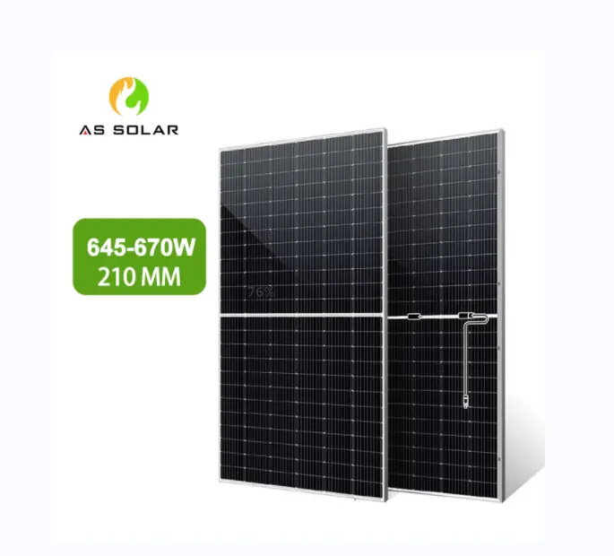 Panneau solaire Offre Spéciale 645W 650W 655W 660W 210mm Panneaux solaires monocristallins