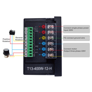 Convertidor de frecuencia monofásico inp vfd, 220V, 750W, añadir RS485, controlador de motor trifásico, entrada monofásica MCU, 0.75KW - Product Image 2