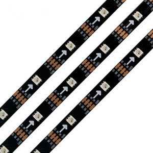 WS2813 Tira de LED direccionable 100 LEDs/M DC5V PCB negro 10mm de ancho IP20 Tira de LED RGB personalizada no impermeable para vacaciones - Product Image 1