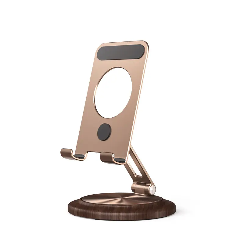 Rotatable Cell Phone Stand, Foldable and Portable Desktop Phone Holder, Stable and Adjustable Airplane Travel Accessory