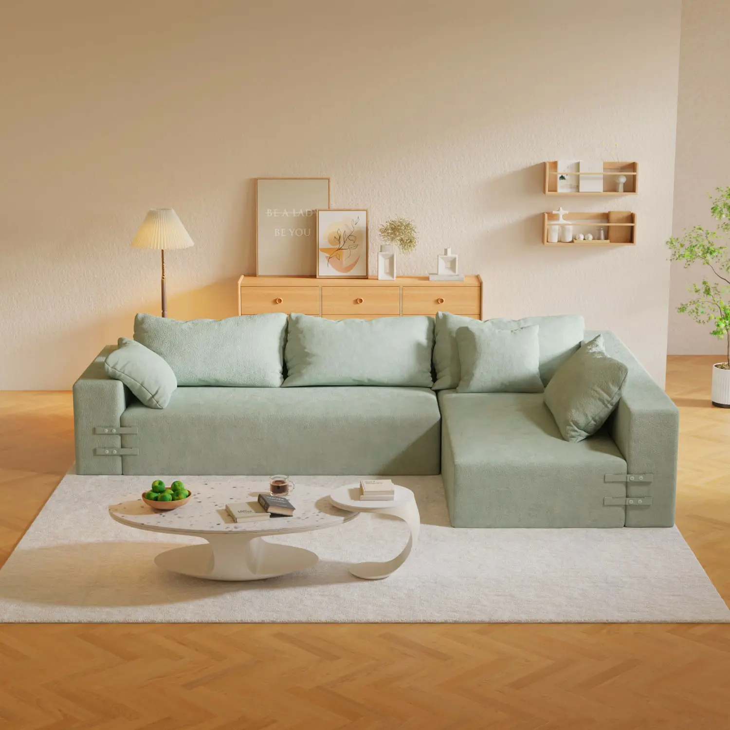 Personalizzare L/I forma 3 + 1 posto componibile componibile soggiorno divano divano Set modulare combinazione modulare soggiorno divano letto