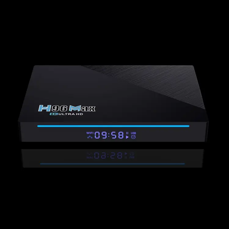 TV Box Android 11 8K dengan Remote Control Suara BT & Tombol Pintasan YouTube
