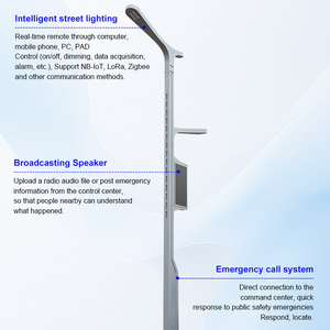价格优惠智慧城市户外防水Ip65路灯不锈钢监控100w <span class=keywords><strong>Led</strong></span>路灯