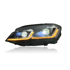 SJC farlar için Volkswagen Golf 7 kafa lambaları <span class=keywords><strong>VW</strong></span> Golf 7 için Golf 7.5 LED araba aksesuarları oto DRL kafa ışık yüksek düşük işın