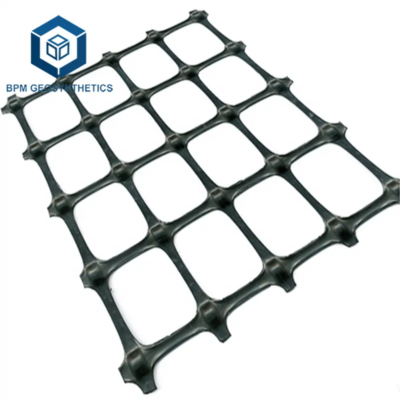 Géogrille biaxiale en plastique PP Geo Mesh Pavage Grille Renforcement de la géogrille