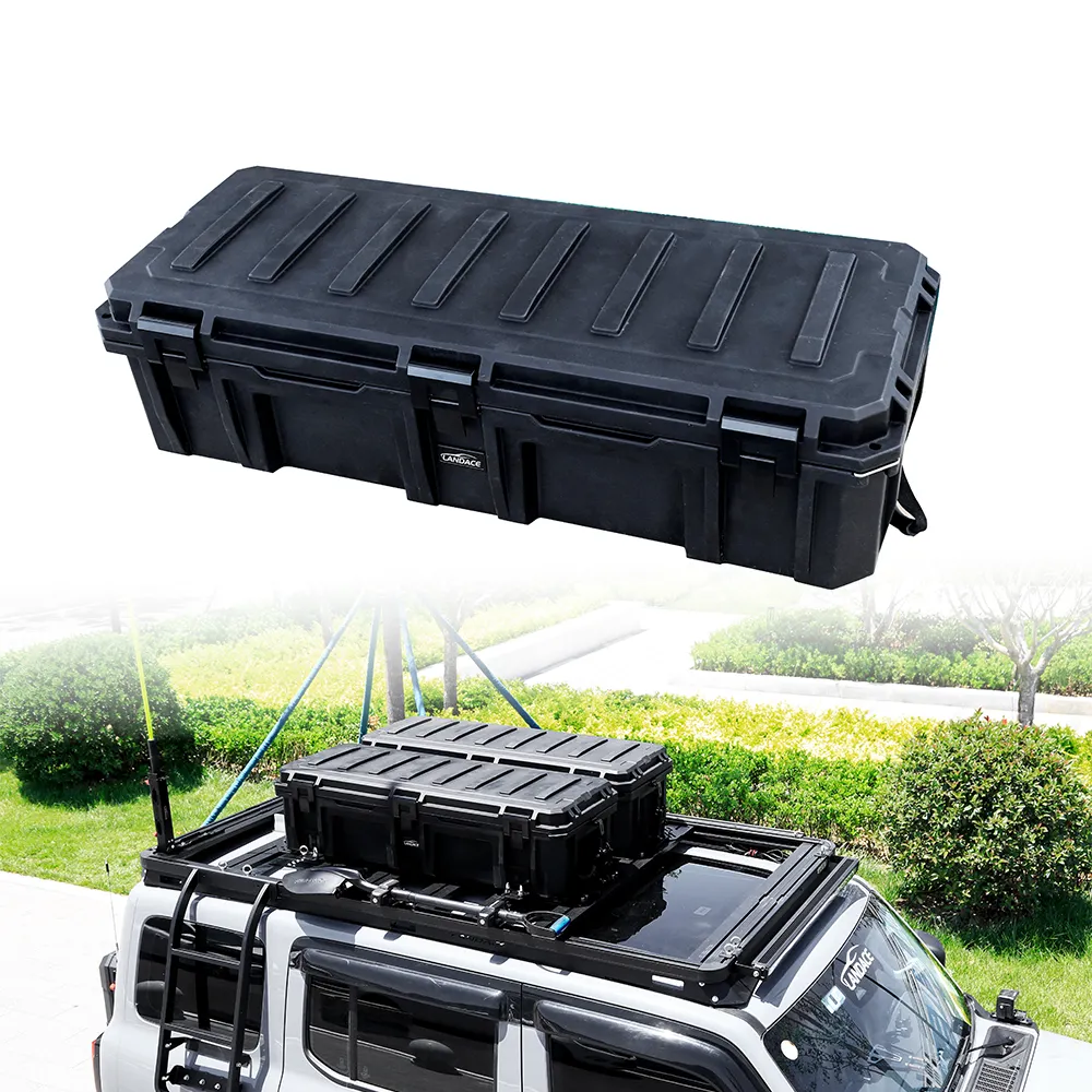 4WD Durable LLDPE Materia Car Roof Storage Boxes para almacenar y transportar equipo de camping, equipo de recuperación, equipo de cocina