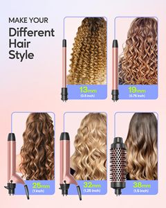 แท่งดัดผมไฟฟ้าหลายหัวสำหรับใช้แทนกันได้5 in 1 - Product Image 5