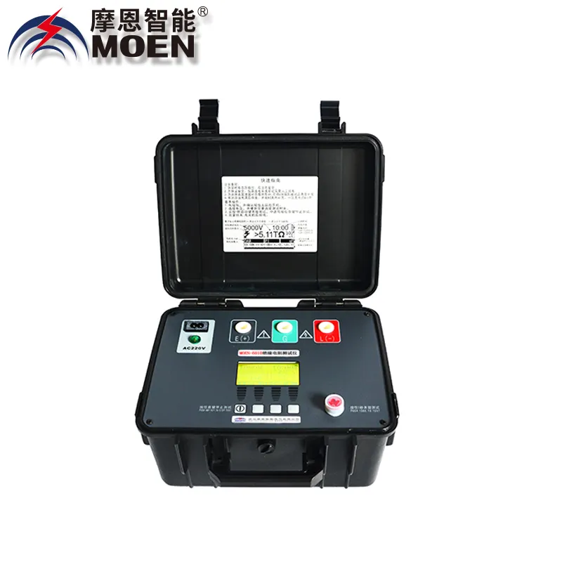 MOEN-WQ6010 500V/1kV/2.5kv/5kV/10kV Tester di resistenza di isolamento Tester ad alta tensione