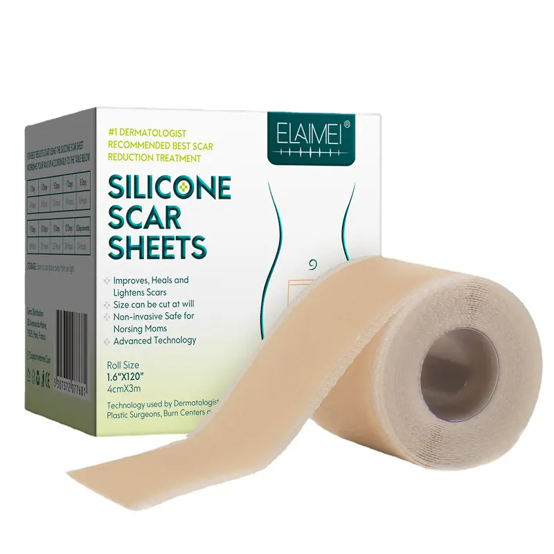 ELAIMEI plester bekas luka gel silikon, dapat dicuci dipakai ulang tahan lama bahan plastik luka bakar jerawat untuk ibu menyusui