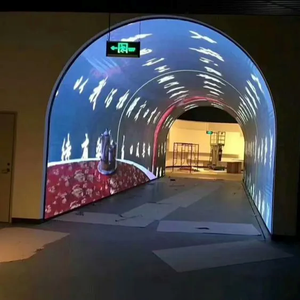 Yüksek parlaklık özelleştirilmiş yumuşak led modülü led ekran P2 P2.5 P3 P4 P5 reklam için esnek video duvar led tünel ekran - Product Image 1